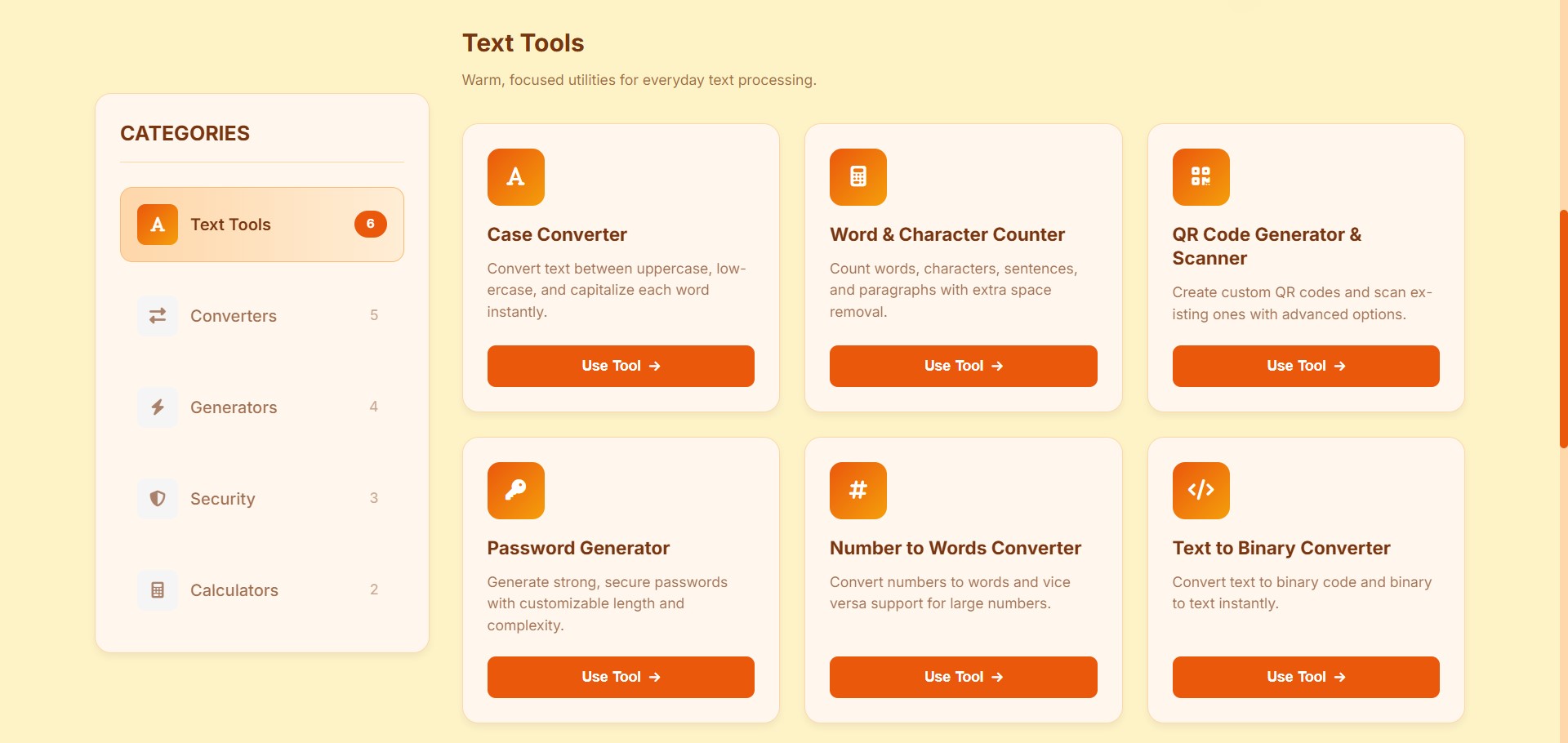 Online Tool Spot Dashboard Interface